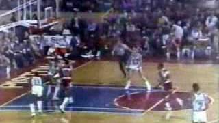 4 dunks by young Jordan vs Pistons 1984 [upl. by Yrok976]