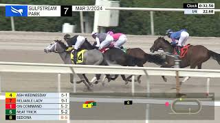 Gulfstream Park Carrera 7  3 de Marzo 2024 [upl. by Yornek]