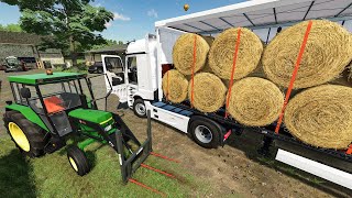 Playing ultra realistic on Farming Simulator 22  Logitech Saitek Farm Sim Controller gameplay [upl. by Nodnab]