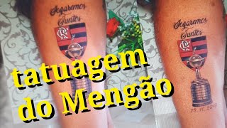 Tatuagem da taça do FLAMENGO em pele negra CONFIRA [upl. by Enaillil]