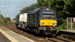 68009 and 88005 Passing Kirknewton Wirking 6M50 Torness Power Station  Carlisle Kingmoor DRS [upl. by Yenatirb]