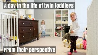 A DAY IN THE LIFE OF TWIN TODDLERS  FROM THEIR PERSPECTIVE  Nesting Story [upl. by Anwadal]