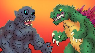 GODZILLA vs FRANKENSTEIN 🦖🧟‍♂️ short battle stop motion [upl. by Ennayd]