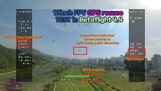 GPS rescue RTH TEST final  setting value amp 10 FPV TEST GPS Rescue betaflight 44 [upl. by Siahc]