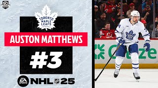 3 Auston Matthews  2024s Top 50 Players Right Now [upl. by Ahseinod601]