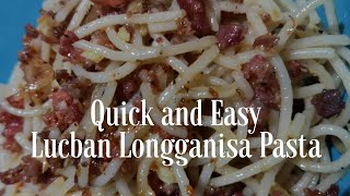 LONGGANISA PASTA Quick and Easy Lucban Longganisa Pasta Recipe [upl. by Irep]