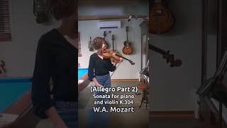 Mozart  Sonata for piano and violin K304  Allegro part II [upl. by Ayomat264]