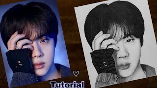 How to draw BTS Jin Step by Step 2 Drawing Tutorial  YouCanDraw [upl. by Fermin940]