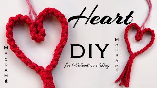 DIY Macrame Heart [upl. by Sirtemed847]