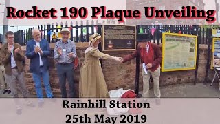 Rainhill Station Plaque unveiling Rainhill 190 celebrations [upl. by Aldridge]