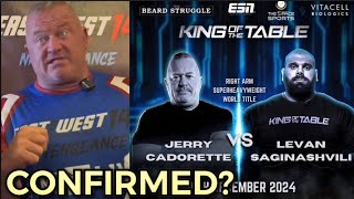 JERRY CADORETTE VS LEVAN SAGINASHVILI IS CONFIRMED TO DECEMBER [upl. by Annatsirhc]