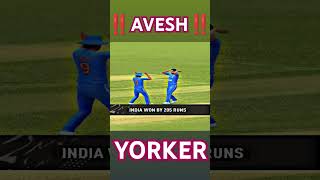 Avesh 🥵khan Yorker😨 new rc 24 🥵 viralvideo cricket cricketlover [upl. by Adnirim]