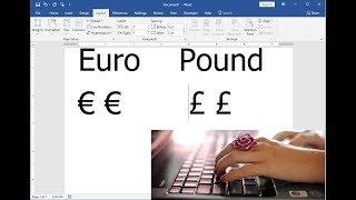 Easy Keyboard Shortcut key to Insert Euro amp Pounds Symbols [upl. by Akamahs314]