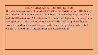 REPORTONANNUALSPORTSOFOURSCHOOL [upl. by Clevey]