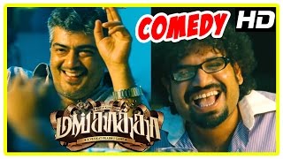 Mankatha Tamil Movie HD  Back to Back Comedy Scenes  Ajith  Premgi  Trisha  Venkat Prabhu [upl. by Ativahs]