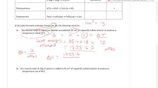 Tutorial Calculating Molar Enthalpy Change [upl. by Nevear]