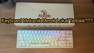 UNBOXING MECHANICAL KEYBOARD MEREK LOKAL quotKOODO ARCADIAquot [upl. by Sifan]