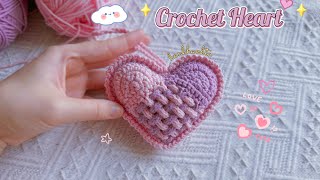 Crochet Heart 💕Keychain ⭐️Móc trái tim bằng len phối màu đan dây siêu dễ nhân dịp Valentine 💕 [upl. by Nicodemus98]