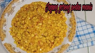 Resep dan Cara membuat Jagung Goreng Pedas Manis [upl. by Otrevlig982]