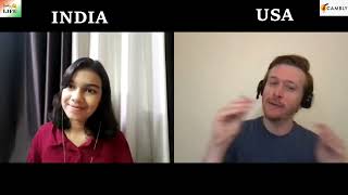 Cambly English Conversation 68 with lovely tutor from the USA  Adrija Biswas [upl. by Weinstock]