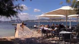 Puerto Pollensa  the Square and along Pine Walk  July 2014 [upl. by Goraud]