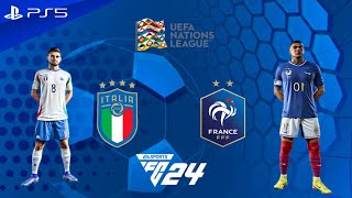 FC 24  France vs Italy  UEFA Nations League 2425 Full Match  4K [upl. by Donelu]