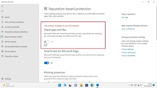 Fix  Check apps and files Grayed Out Managed by Administrator  Windows Defender [upl. by Ainoek442]