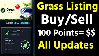 Grass Listing Live in Whales Market  Grass Points Value  Grass New Updates  Grass क्या है [upl. by Airamat691]