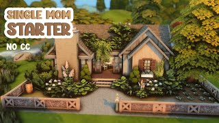 Single Mom Starter Cottage 🌿 The Sims 4 Speed Build No CC [upl. by Ellennad]