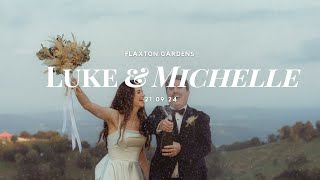 When rain turns into Rainbows on your Wedding Day ft Michelle amp Luke at Flaxton Gardens [upl. by Idorb]