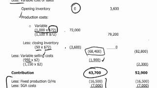 ACCA F2  6 Example  absorption amp marginal costing [upl. by Sonafets376]