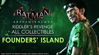 Batman Arkham Knight – Riddler Trophies – Founders Island [upl. by Allis]