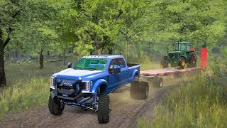 Ford F350 Super Duty Truck Transport Tractor Snowrunner [upl. by Nnylirehs]