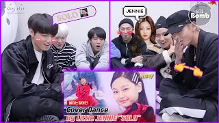 BTS REACTION TO LITTLE JENNIE quotSOLOquot  COVER DANCE PERFORMANCE [upl. by Anila]