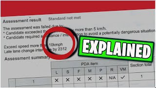 Driving Test Result Analysis PDA Sheet EXPLAINED [upl. by Henka]