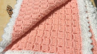 Tuto crochet comment faire une couverture pour bébé [upl. by Eelirak]