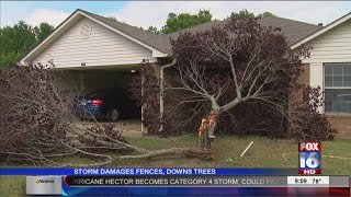 Storm Leaves Damage in Conway Neighborhood [upl. by Aihsa85]