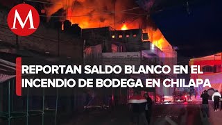 Incendio en bodega en Chilapa causa pánico no se reportan víctimas [upl. by Ahsael]