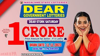 DEAR GOVERNMENT LOTTERIES DEAR STORK SATURDAY WEEKLY DRAW TIME 8 PM DRAW DATE 11112023 [upl. by Carla]