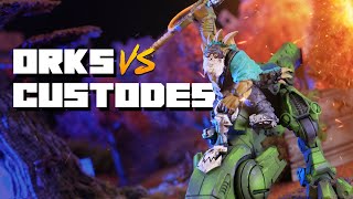 Orks vs Adeptus Custodes  Warhammer 40k 10th Edition Battle Report [upl. by Ardnatal836]