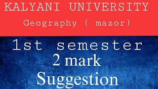 1st semester Geography suggestionkalyaniuniversity  GEOTECTONIC and GEOMORPHOLOGY  suggestion [upl. by Oriole162]