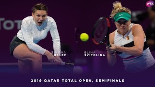 Simona Halep vs Elina Svitolina  2019 Qatar Total Open Semifinals  WTA Highlights [upl. by Avitzur]