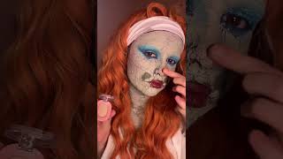 Cracked Doll makeup tutorial brokendoll halloweenmakeuplook brokendoll [upl. by Boone]