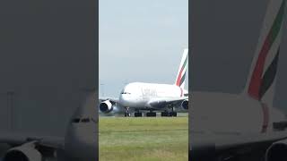 Emirates A380 Take off From Schiphol Amsterdam [upl. by Teraj319]