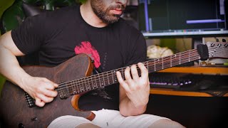 PAUL GILBERT  TECHNICAL DIFFICULTIES  cover on a baritone guitar 2024 [upl. by Michiko621]