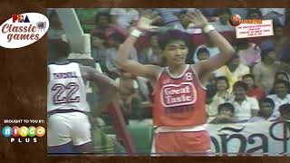 PBAClassicGames 1987 Open Conference FINALS  TANDUAY VS GREAT TASTE June 16 1987  4th Quarter [upl. by Hsirahc251]