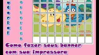 💰 Como se faz banner para festas e eventos na impressora com papel A4 Posteriza [upl. by Netsirk]