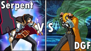 BBCF2 Online Set Serpent Kagura vs DGF Terumi [upl. by Irrol]