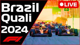 🔴F1 LIVE  Brazil GP QUALI HEAVY RAIN  Commentary  Live Timing [upl. by Eittam]