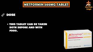 Metformin 500 mg tablet Uses Dose Side Effects Contraindications hindi  Glucophage 500 mg tablet [upl. by Starobin]